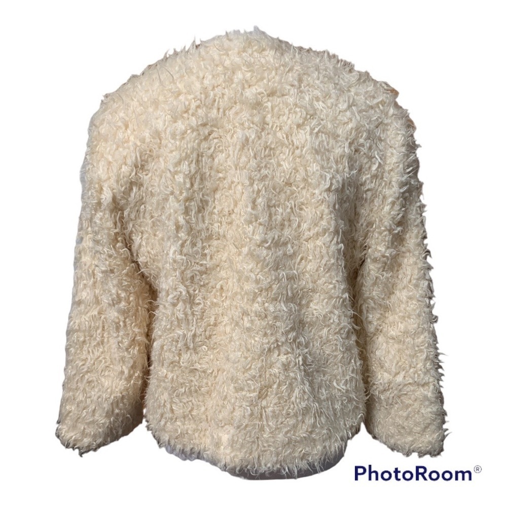 CAbi 3024 Furry Furry Plush Ivory Jacket size SM - Picture 3 of 8